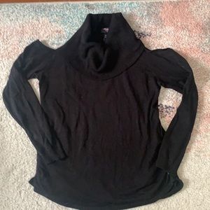 Cowl Neck Cold Shoulder Sweater